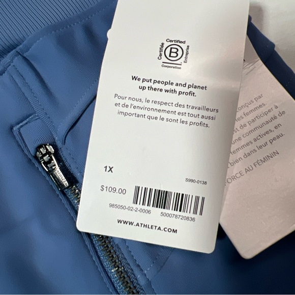 Athleta Venice Moto Jogger Womens 1X Blue Ankle Cuffed - Picture 4 of 15